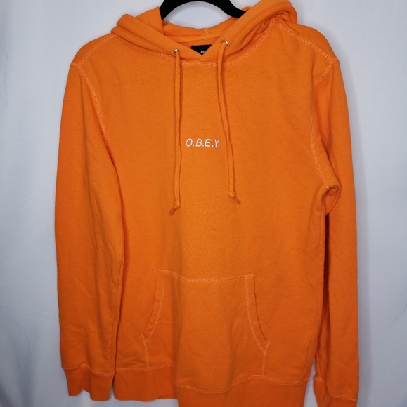 obey hoodie orange